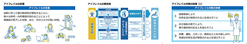 画像：アイフレイル講演用スライドひな型の内容